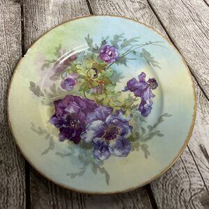 Charles Ahrenfeldt Antique Hand-Painted Decorative Porcelain Plate Chipped 10"